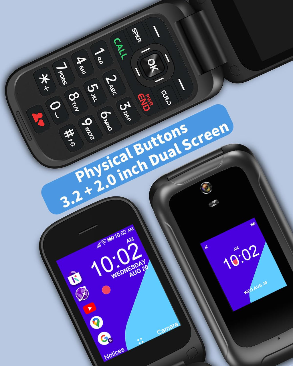 2.8" Dual Screen 4G LTE Flip Phone G2459