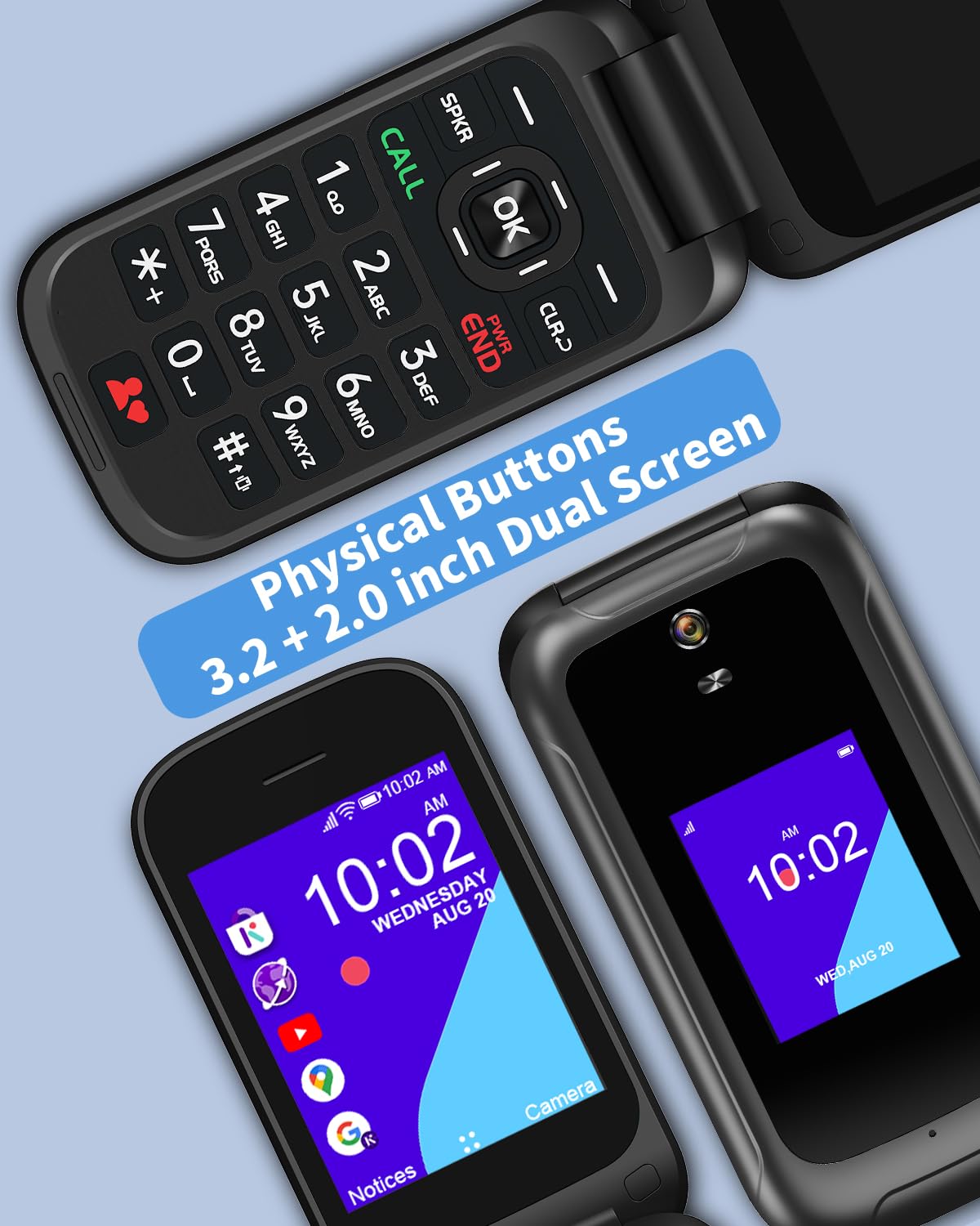 2.8" Dual Screen 4G LTE Flip Phone G2459