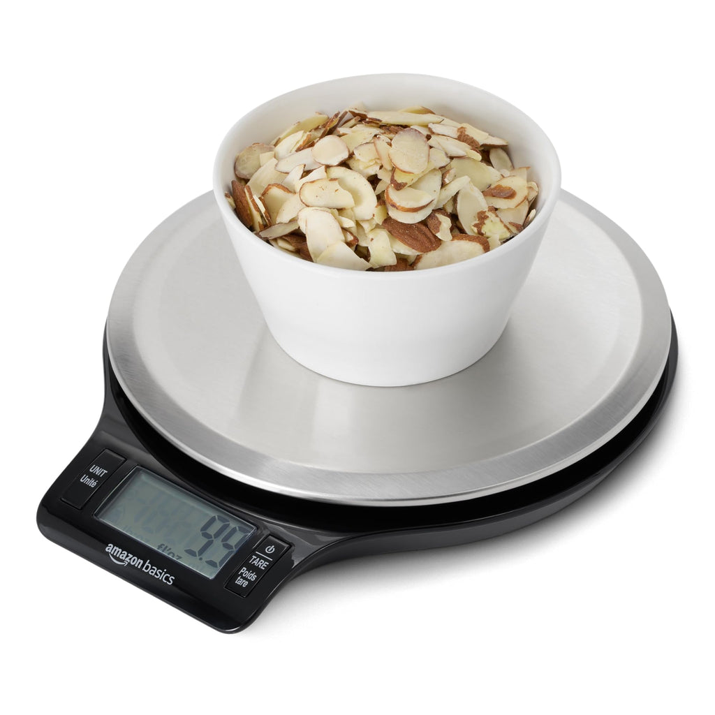 Digital Kitchen Scale with LCD Display, Black and Stainless Steel T650394