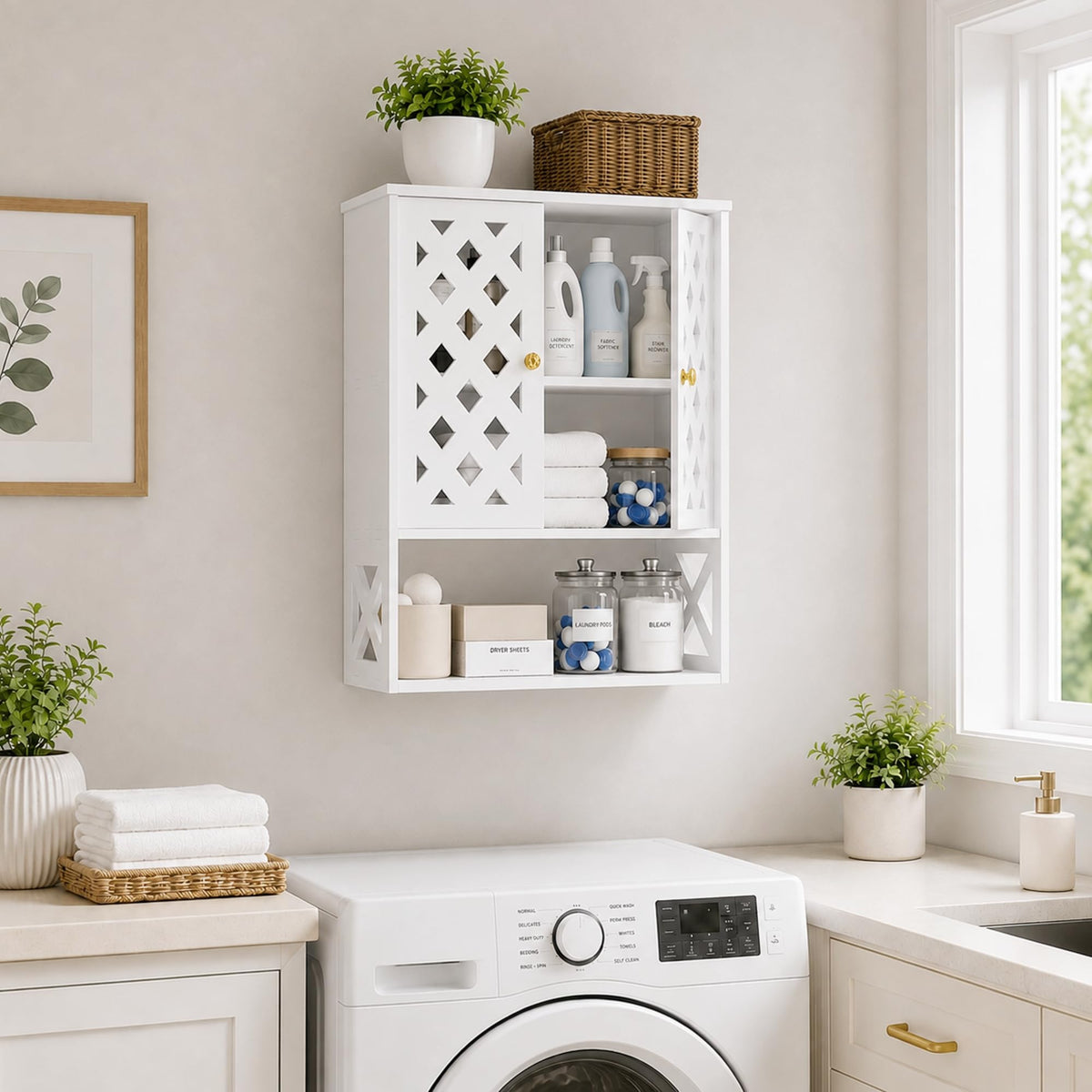Bathroom Medicine Cabinet with 2 Doors C10569