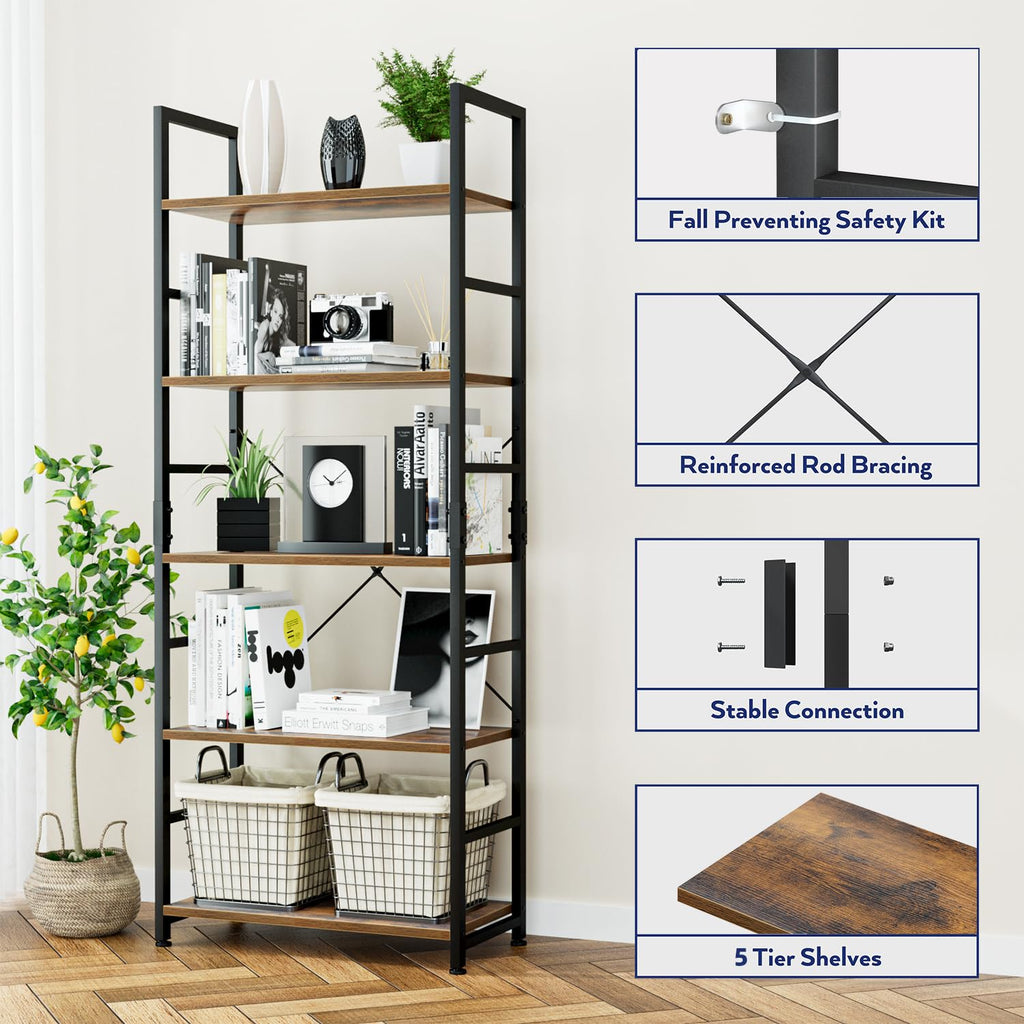 5 Tier Freestanding Bookshelf S110