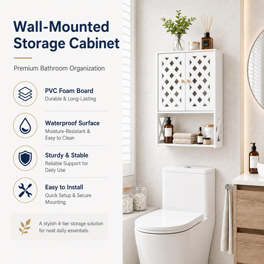 Bathroom Medicine Cabinet with 2 Doors C10569
