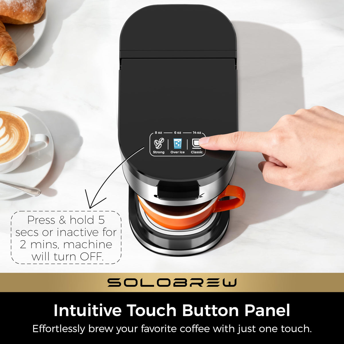 Single Serve Coffee Maker with Ground Filter D881494