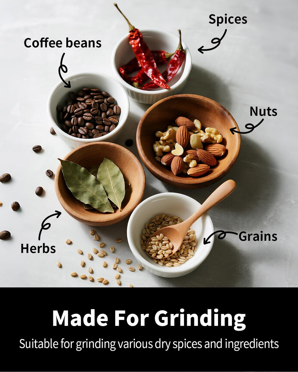 Electric Blade Coffee Grinder with Removable Stainless Steel Bowl A764