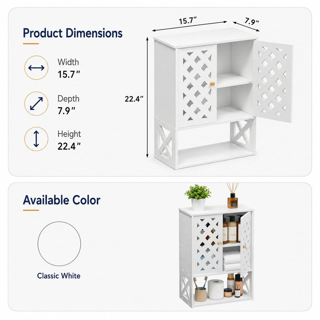Bathroom Medicine Cabinet with 2 Doors C10569