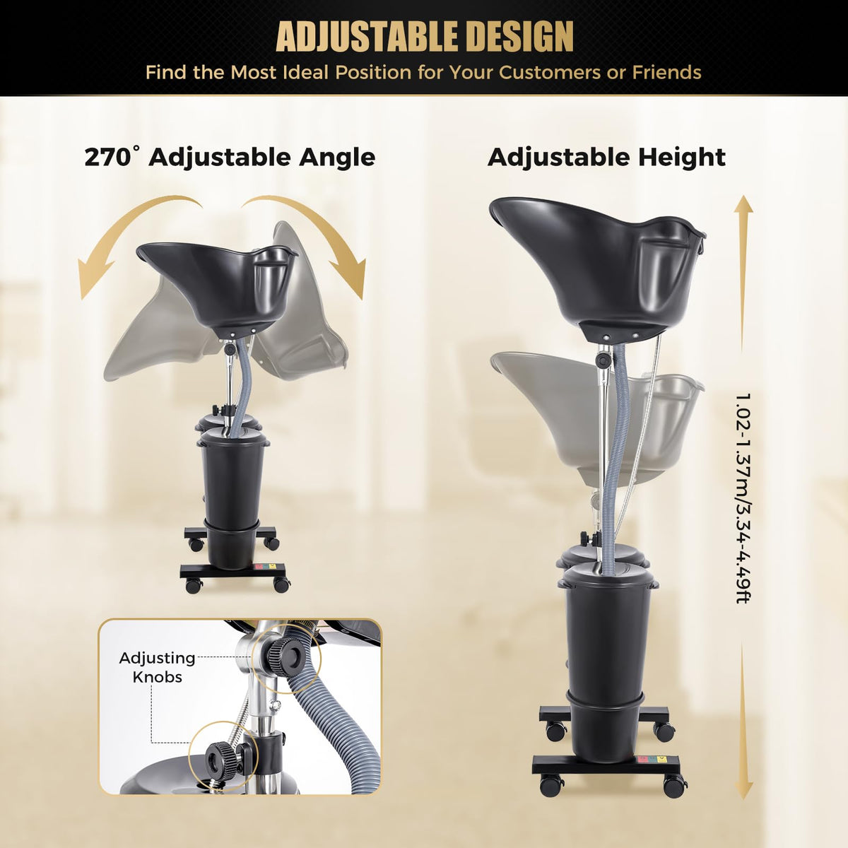 Portable Shampoo Basin, 2 Water Buckets U83201