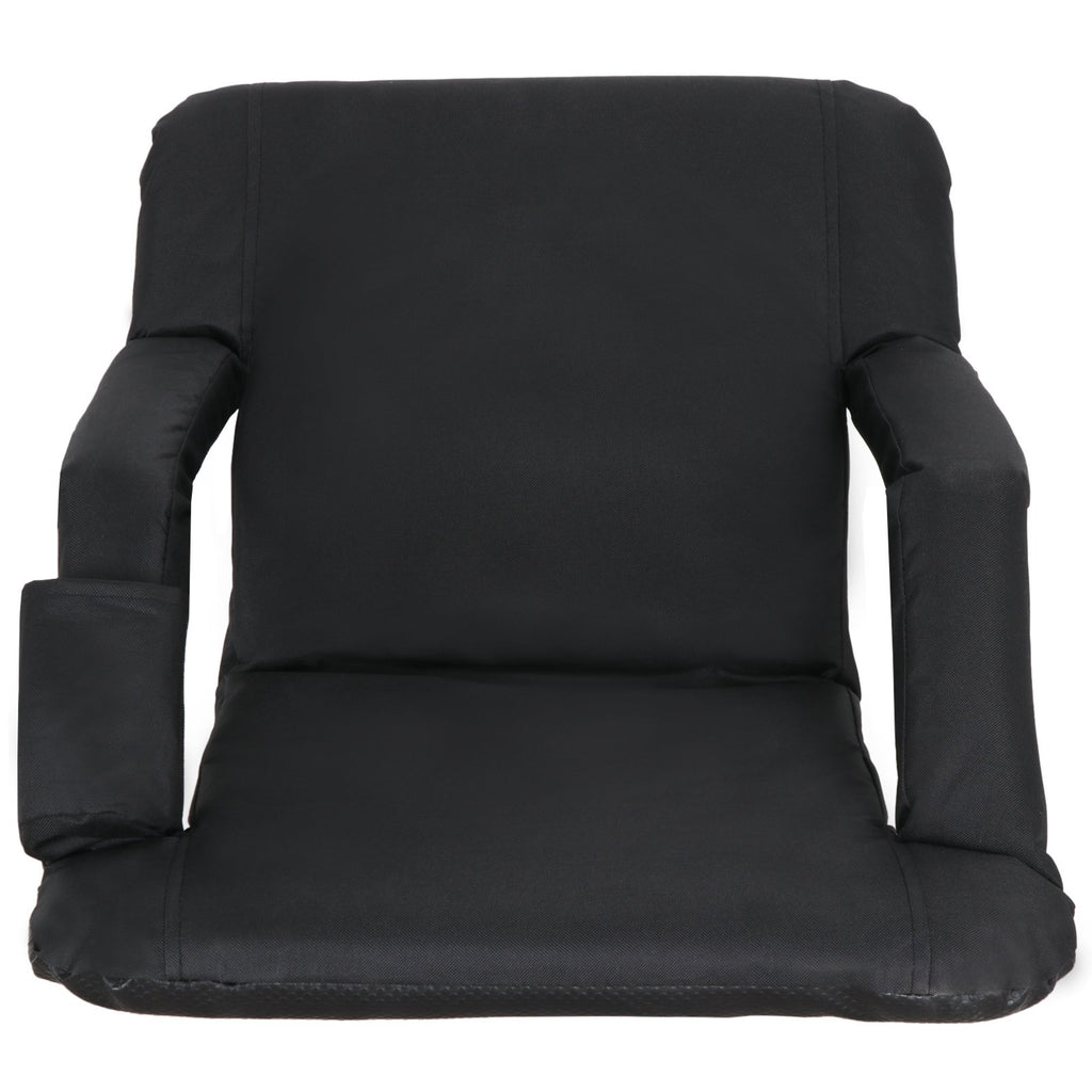 21" 25" Wide Padded Stadium Seat Chair with Back Support and Arms Q406