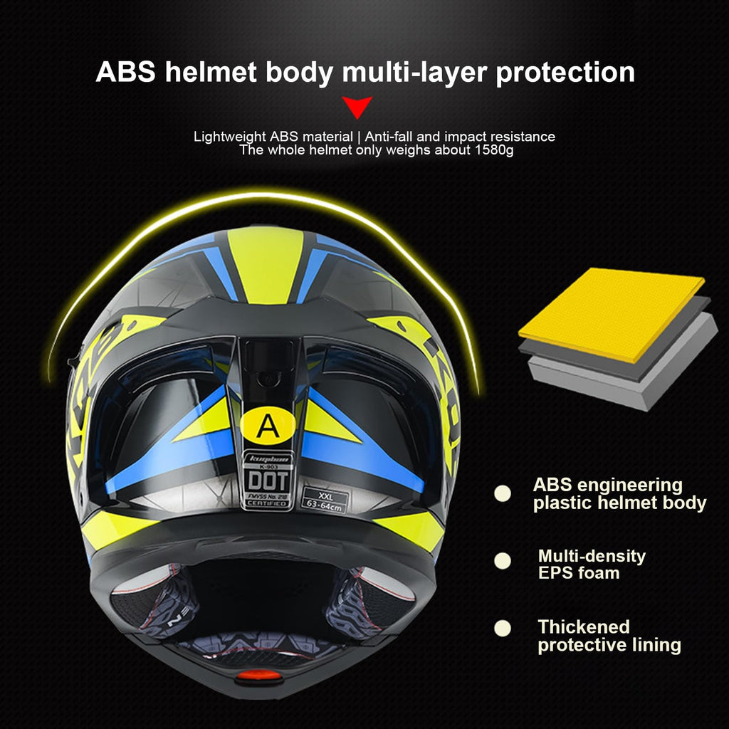 Bluetooth Modular Motorcycle Helmet with Dual Visor Full Face Flip Up DOT Approved R256