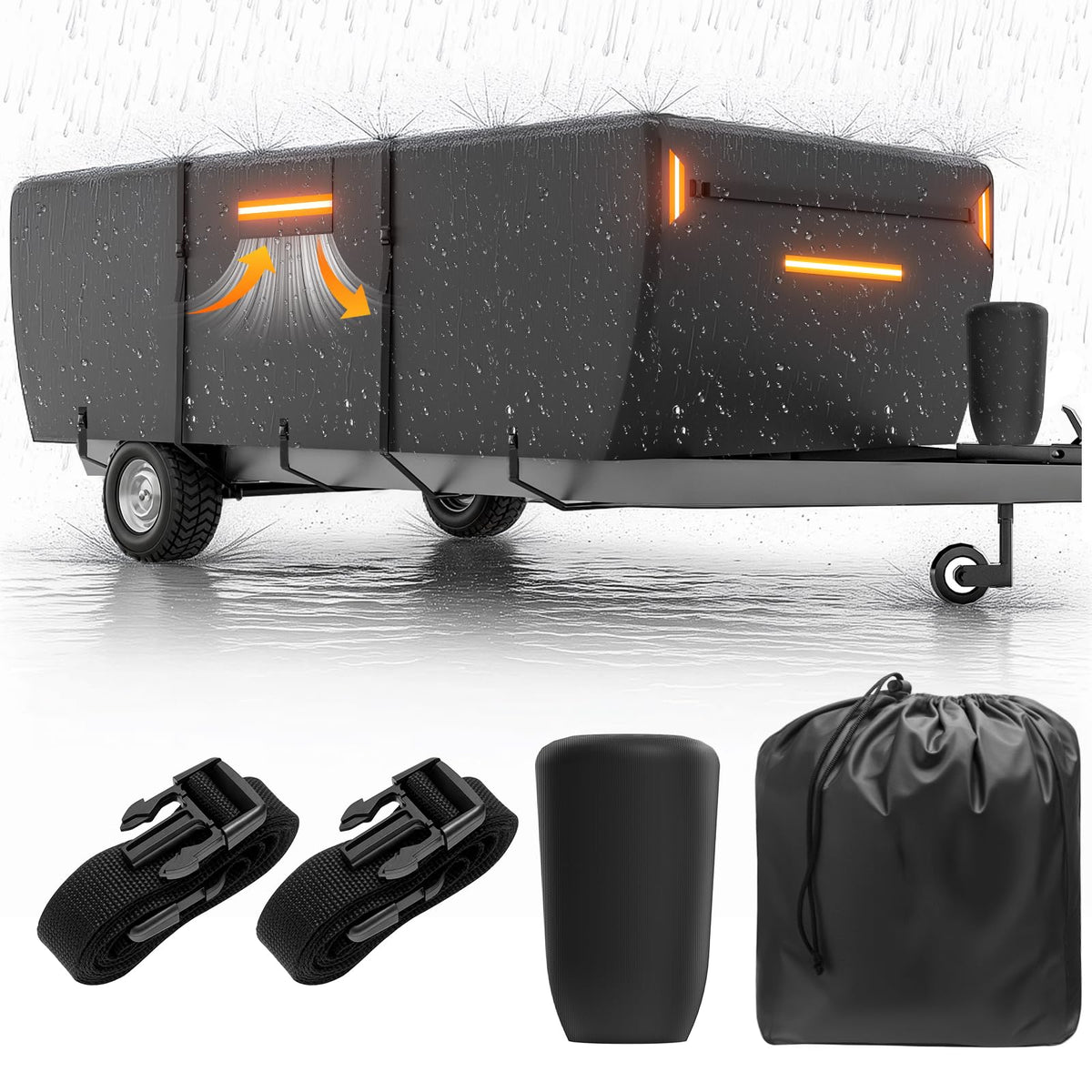 12-14 ft Pop Up Camper Cover 7 Layers Oxford Waterproof Z738