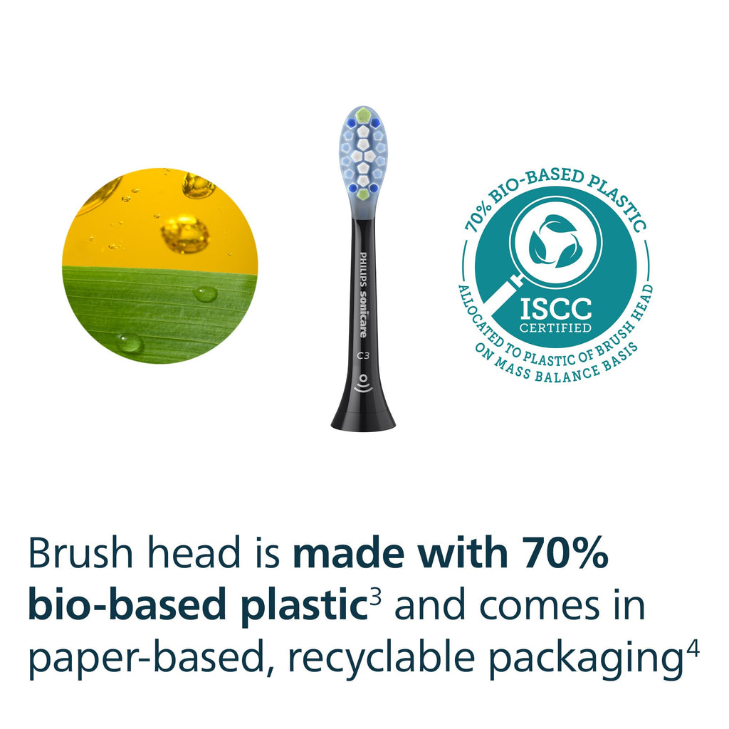 Black 2 Pack Replacement Electric Toothbrush Heads I345899