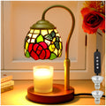 Candle Warmer Lamp with Timer Dimmer, Stained Glass, 2 Bulbs N622894