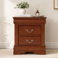 Solid Wood 2 Drawer Nightstand U69008