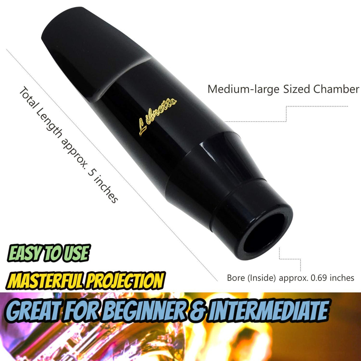 Baritone Saxophone Mouthpiece Kit Standard Set with ABS 4C Mouthpiece P437515