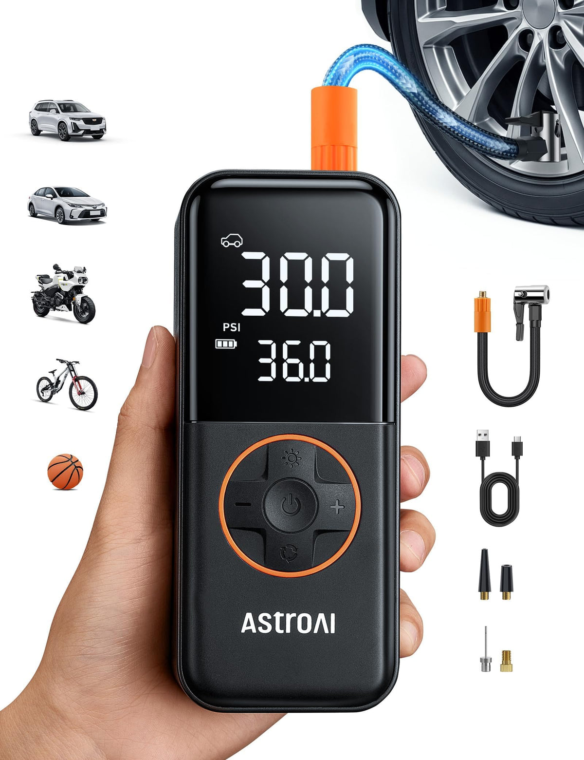 Cordless Portable Air Compressor 150PSI Tire Inflator T53519