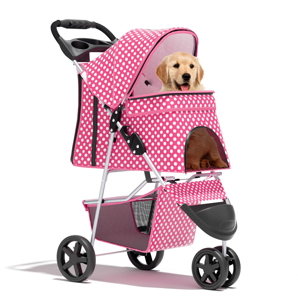 Foldable 3-Wheel Pet Stroller J284097