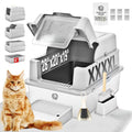 XXXXL Stainless Steel Cat Litter Box with Lid H247998