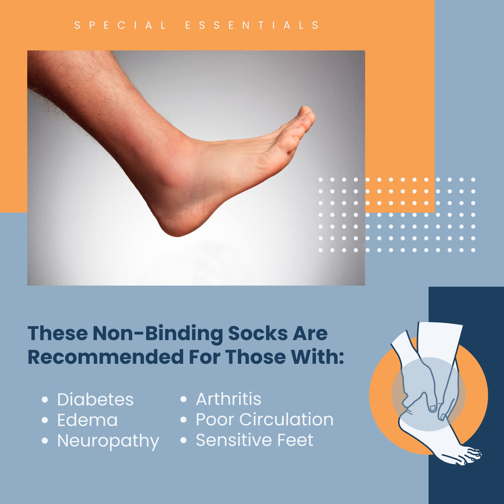 Women's Diabetic Ankle Socks, 6 Pairs, Non-Binding P478
