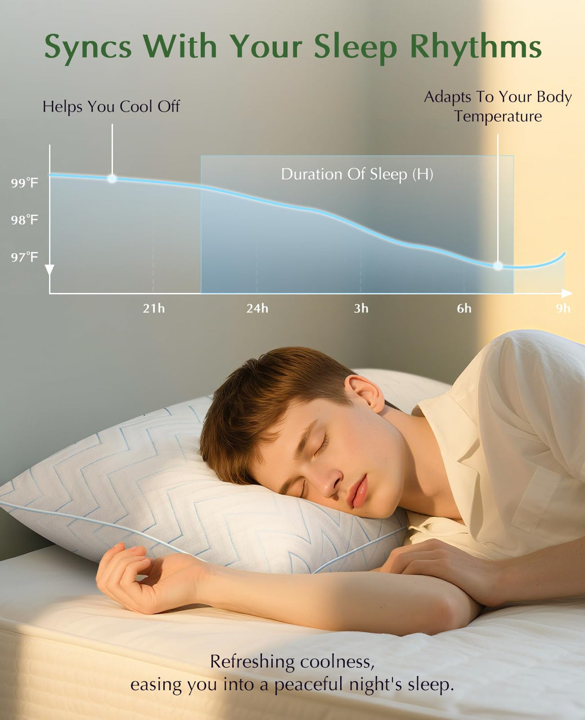 King Size Set of 2 Medium Firm Microfiber Bed Pillows M403