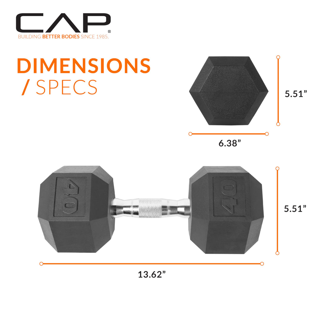 Rubber Coated Hex Dumbbell X43222