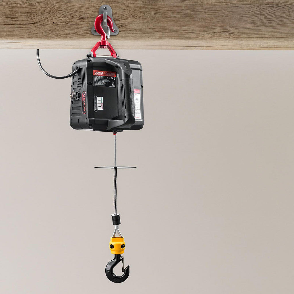1100 lbs 1500W Electric Hoist Winch with Wired Remote Control R18198