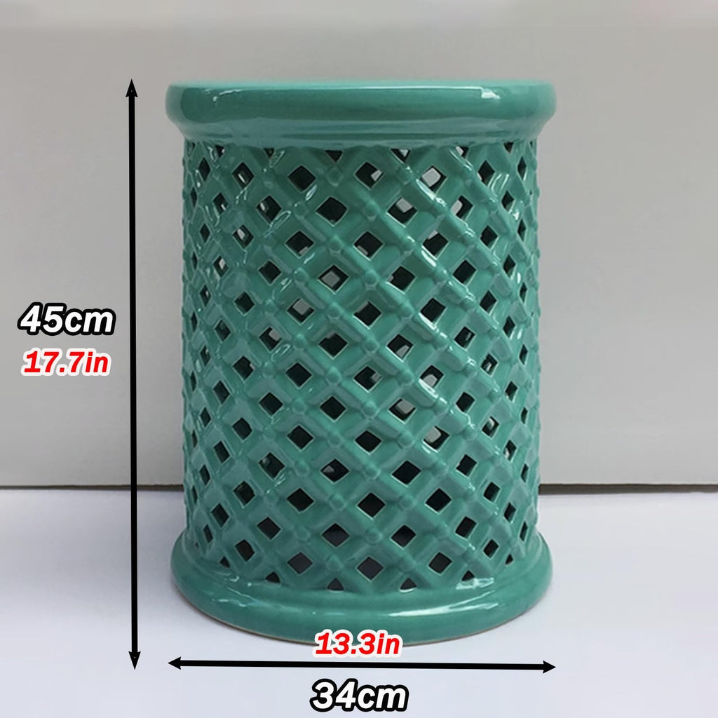 White Ceramic Decorative Garden Stool H680