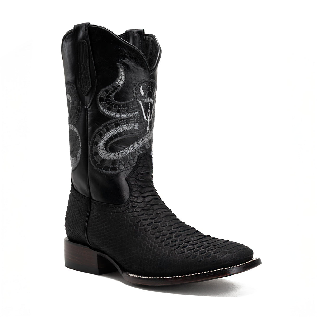 Python Leather Print Western Boots L763