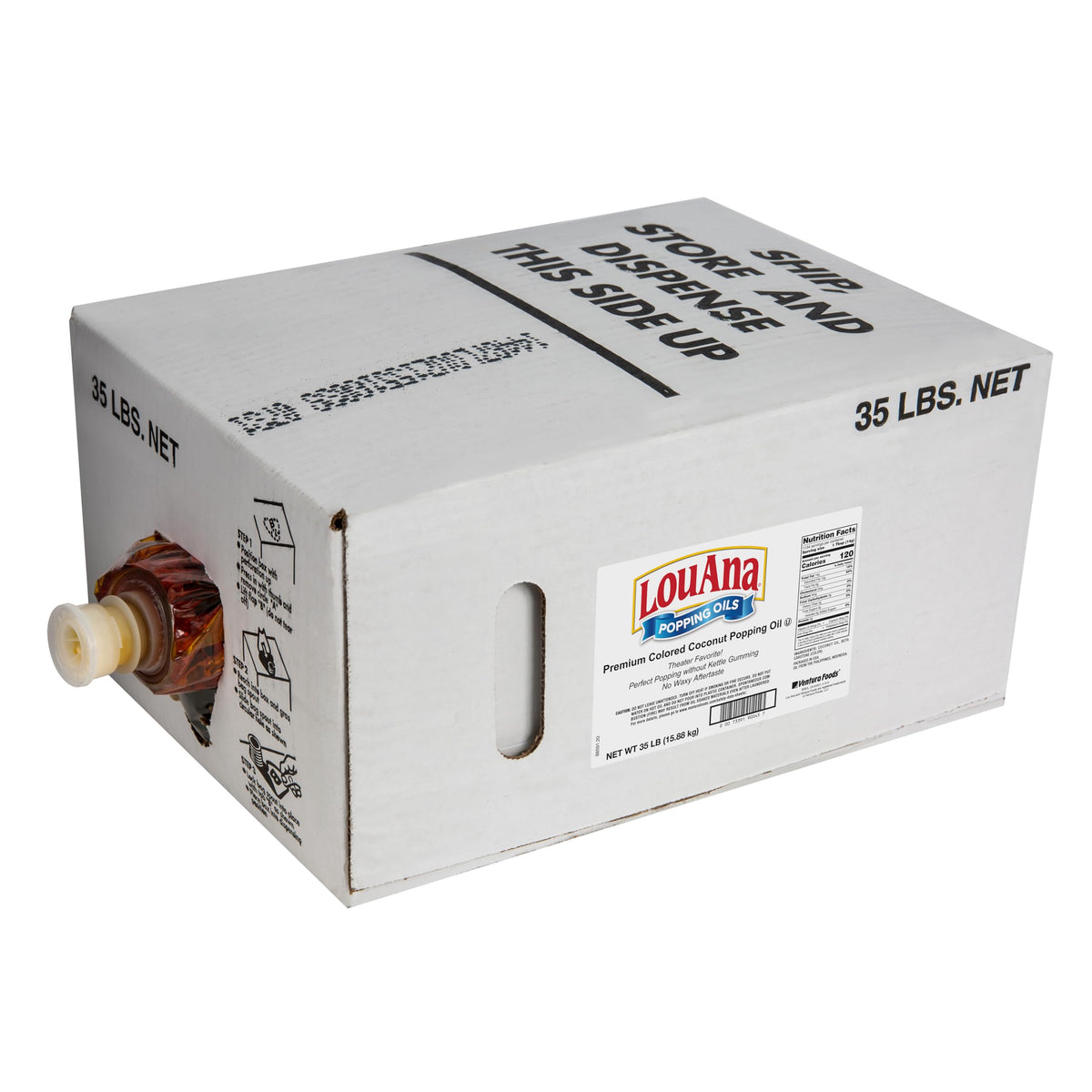 Colored Coconut Popcorn Popping Oil 35 lb N7301