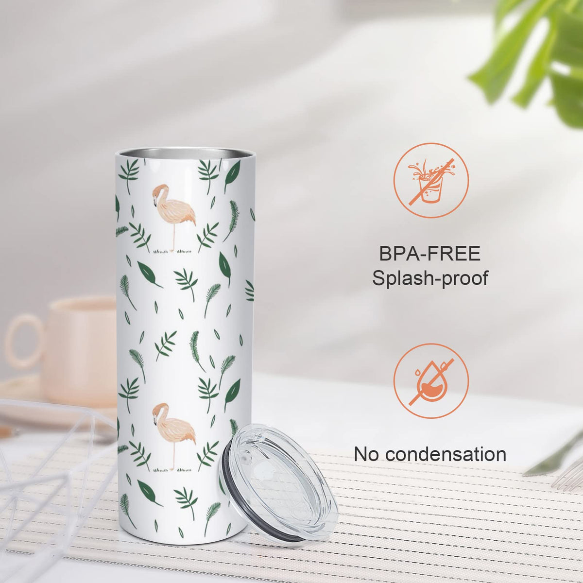 10 Pack 20 OZ Stainless Steel Insulated Tumblers with Straw Z9639