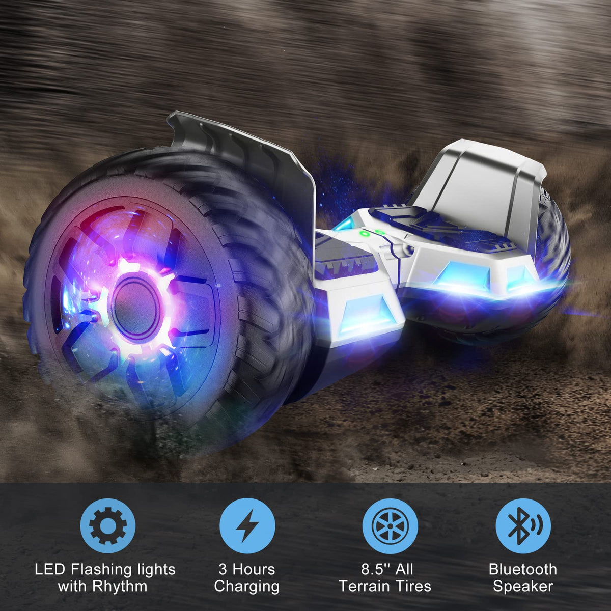 8.5'' Offroad Hoverboard with Lights and Bluetooth X5586