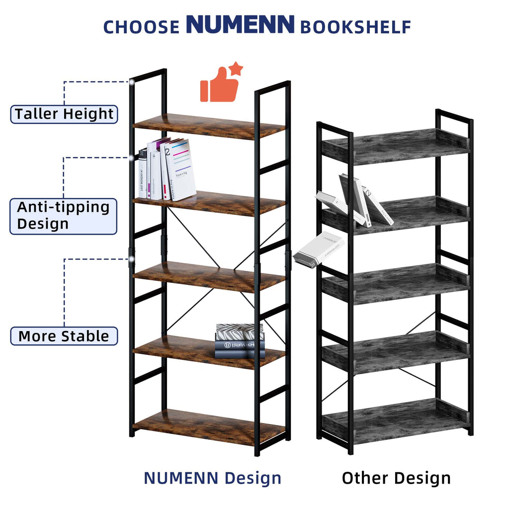 5 Tier Freestanding Bookshelf S110