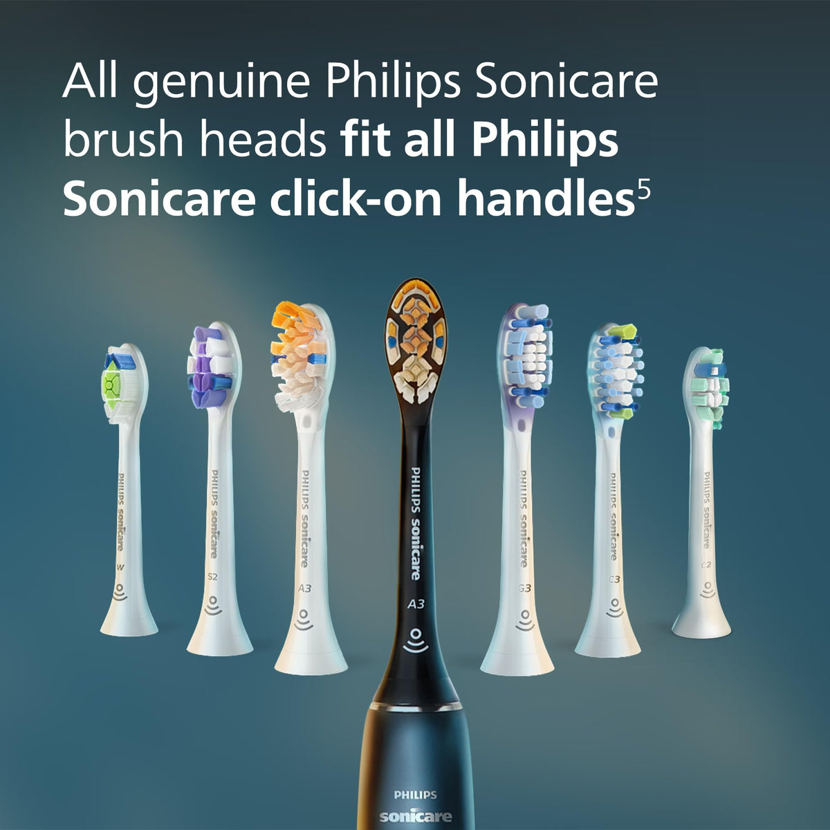 Black 2 Pack Replacement Electric Toothbrush Heads I345899