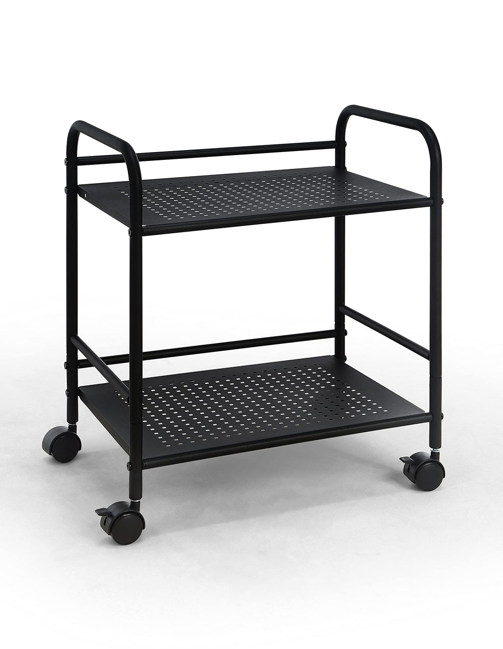 2-Tier Metal Rolling Utility Cart W723