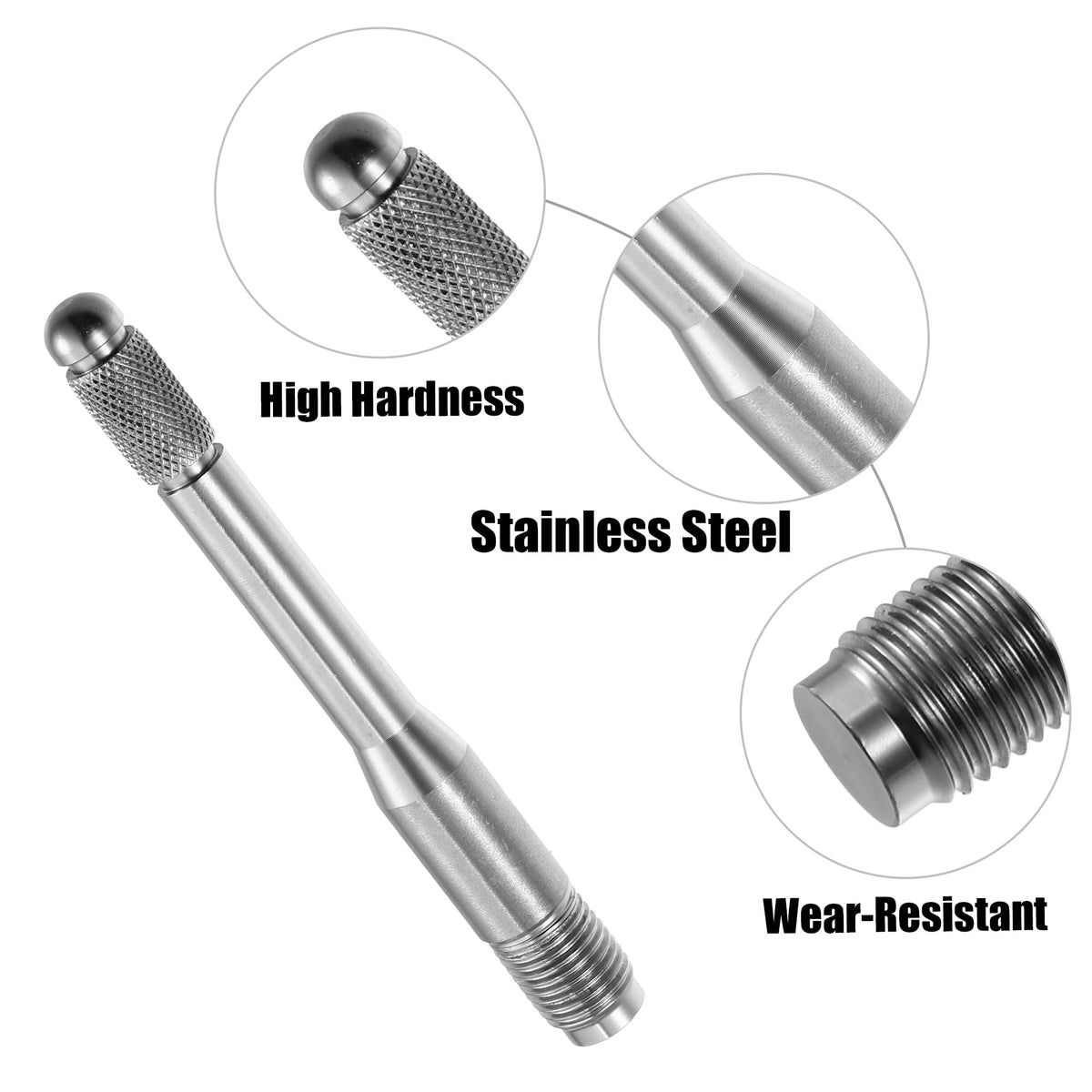 M14x1.5 Wheel Alignment Pin Mounting Tool Silver Tone Y9552