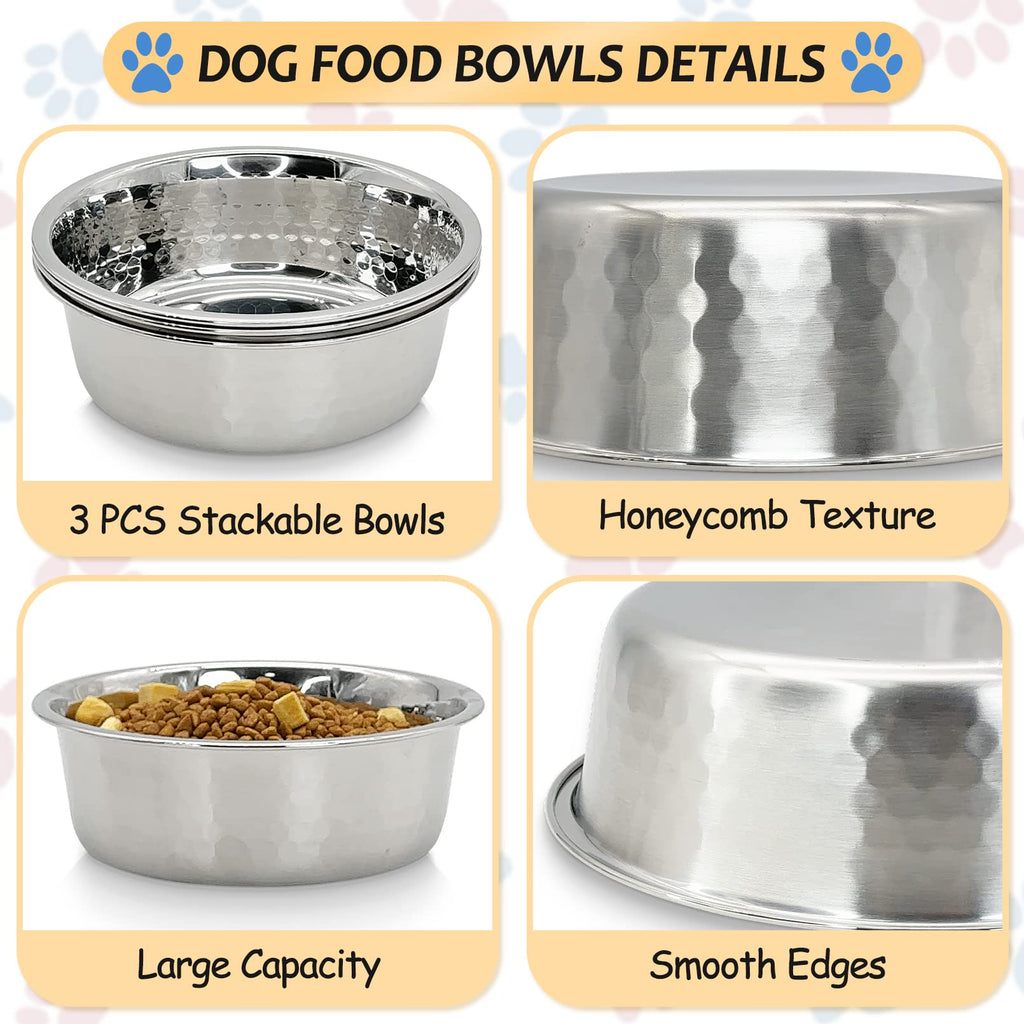 3 Pack Stainless Steel Cat Bowls J371708