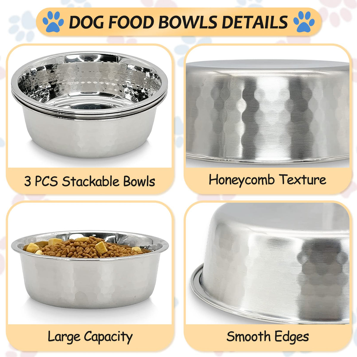3 Pack Stainless Steel Cat Bowls J371708