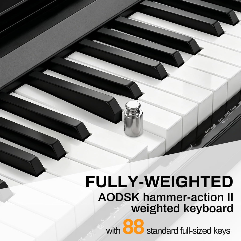88-Key Portable Weighted Digital Piano F241