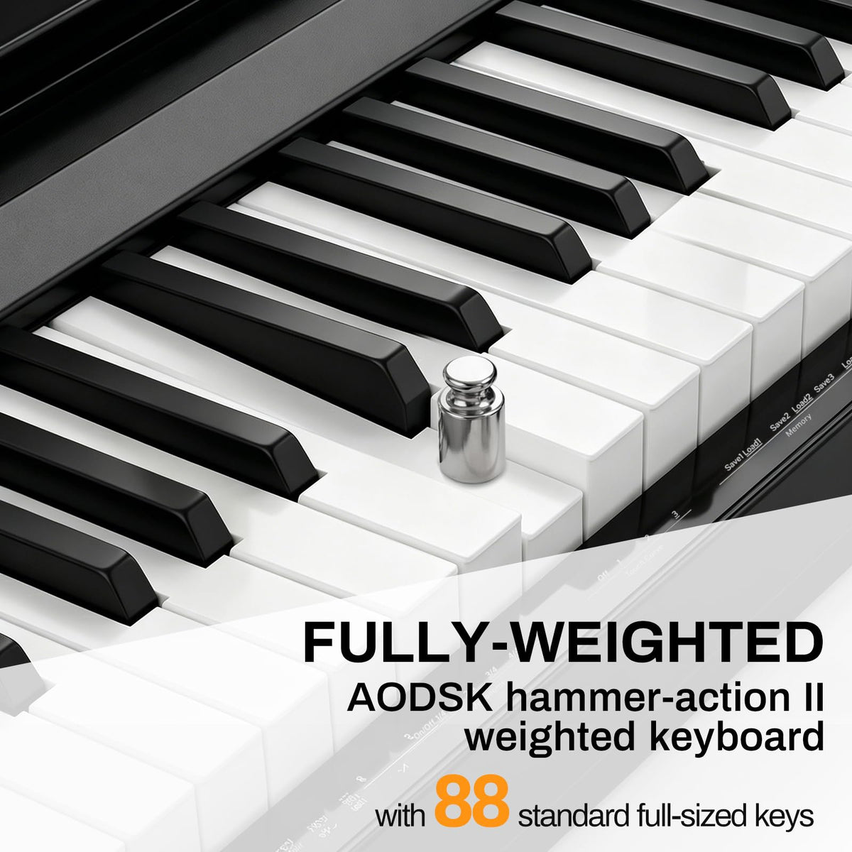 88-Key Portable Weighted Digital Piano F241