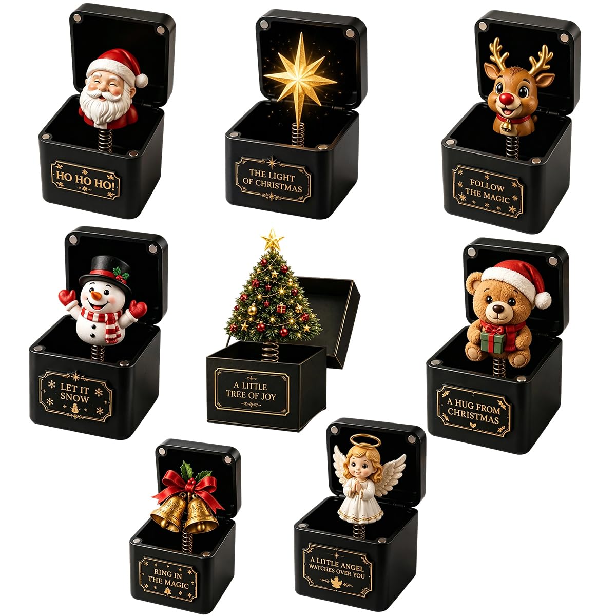 Black & Gold Pop-Up Jack in the Box G868005