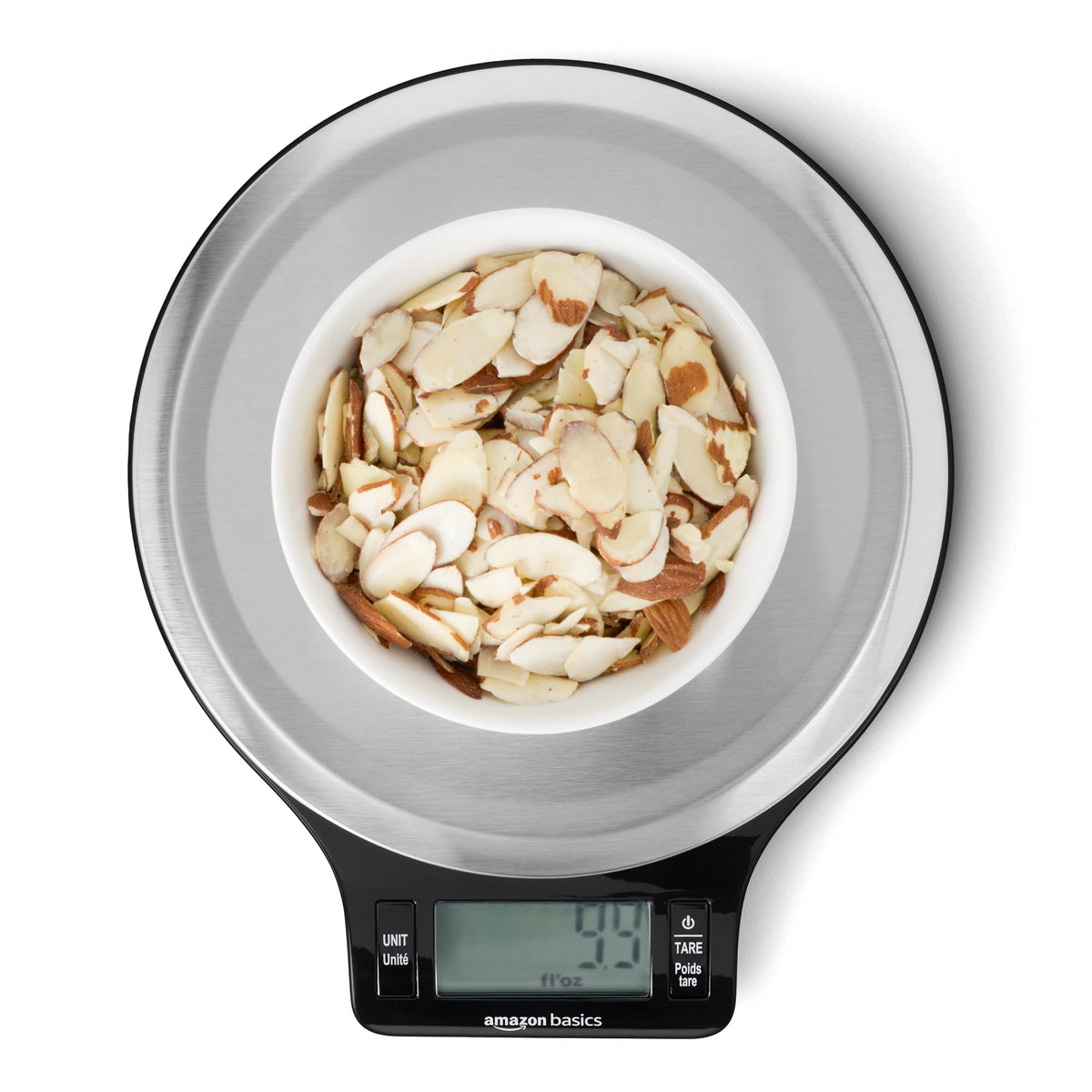 Digital Kitchen Scale with LCD Display, Black and Stainless Steel T650394