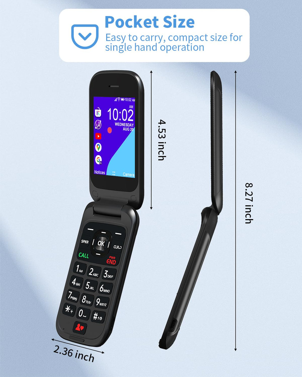 2.8" Dual Screen 4G LTE Flip Phone G2459