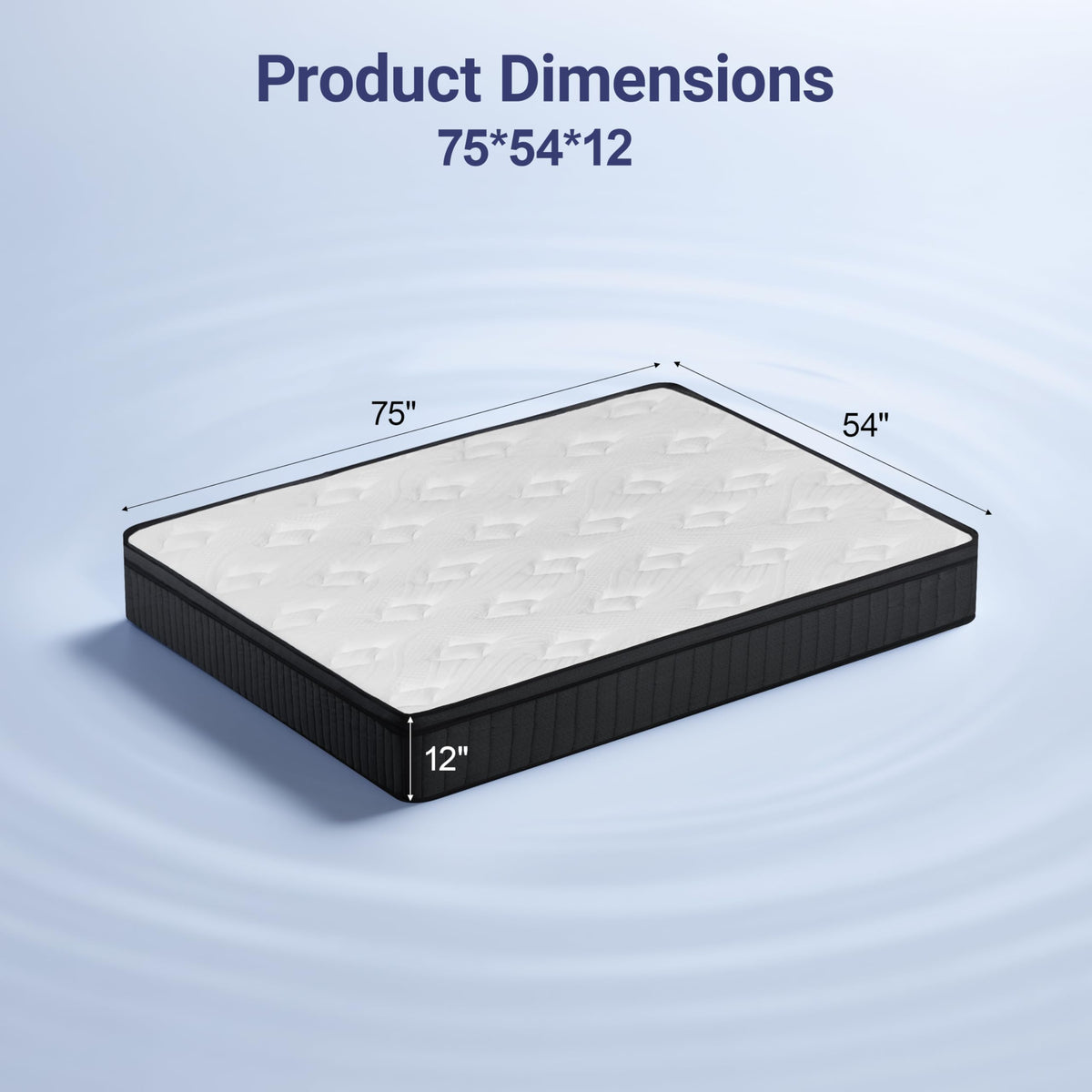Full 12 Inch Hybrid Mattress with Memory Foam S364