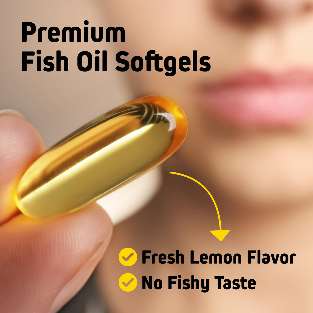 Omega 3 Fish Oil 1250mg Lemon Flavor 180 Softgels D916