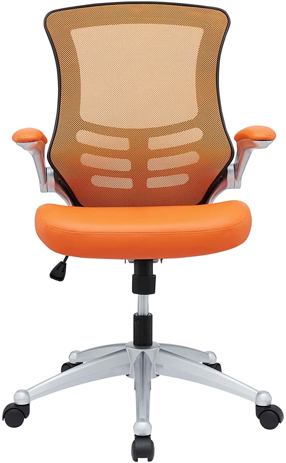 Orange Mesh Back Vinyl Seat Office Chair P524925