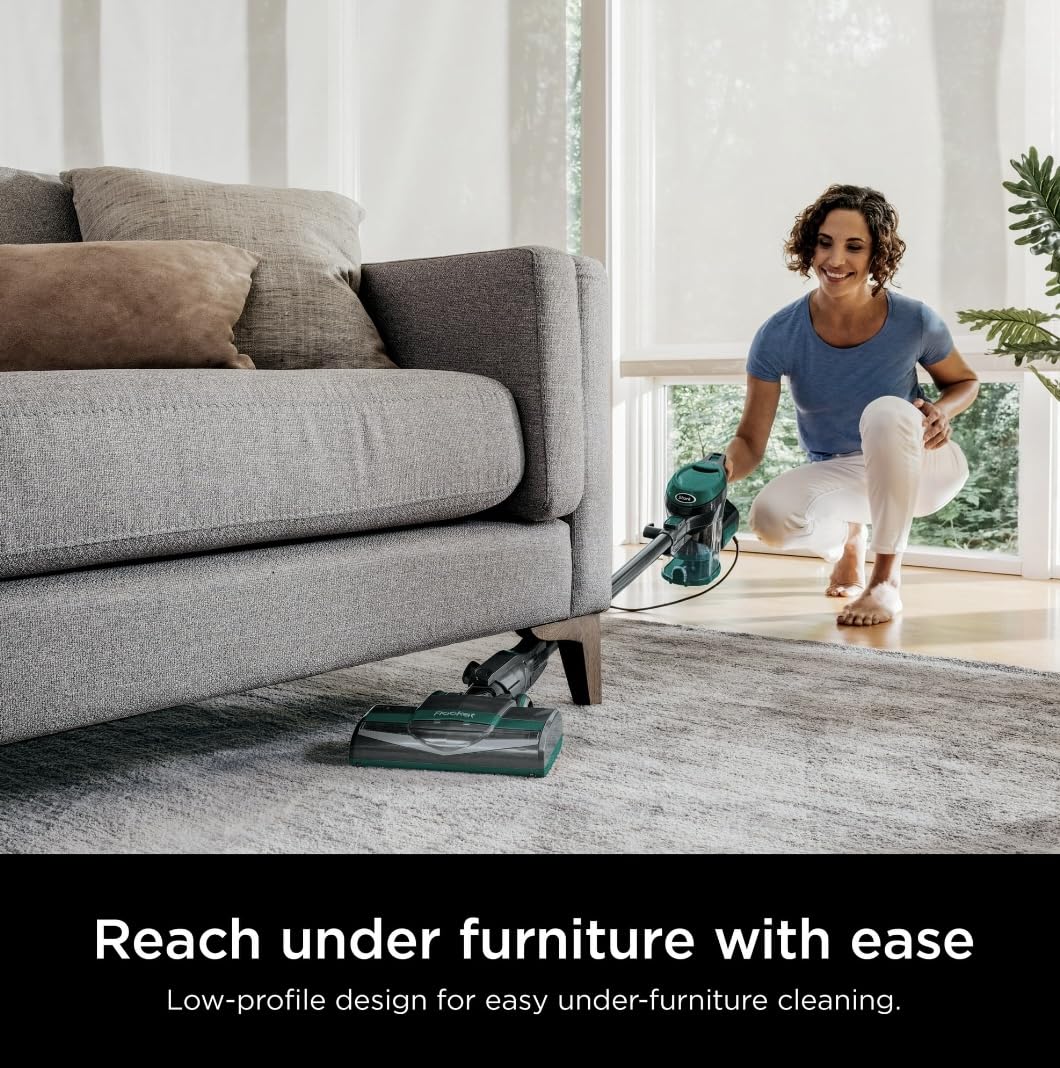Ultra-Light Corded Vacuum for Carpets & Hard Floors, Green C25632