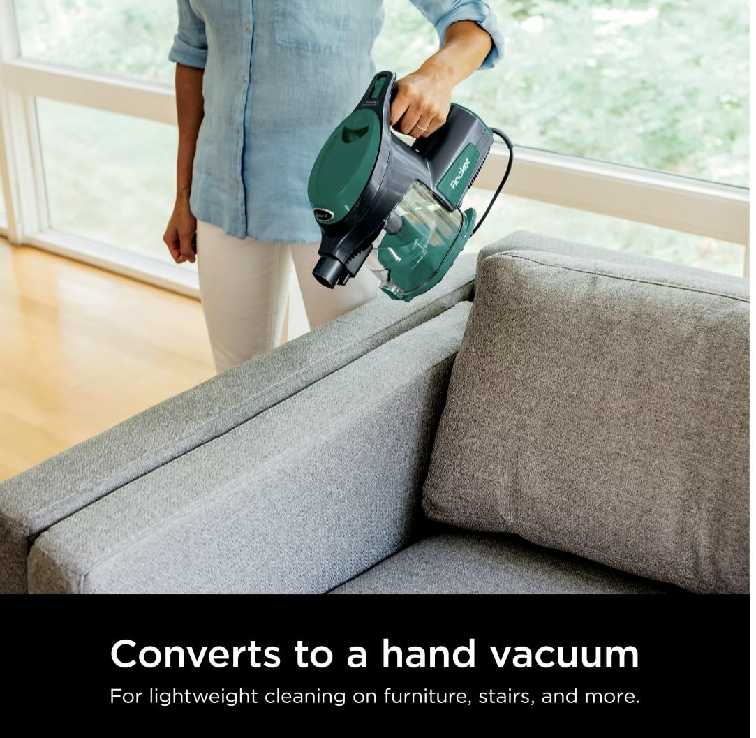 Ultra-Light Corded Vacuum for Carpets & Hard Floors, Green C25632
