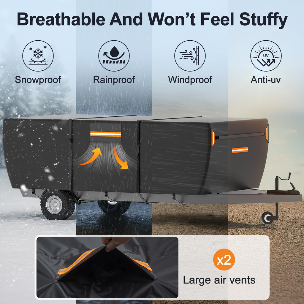 12-14 ft Pop Up Camper Cover 7 Layers Oxford Waterproof Z738