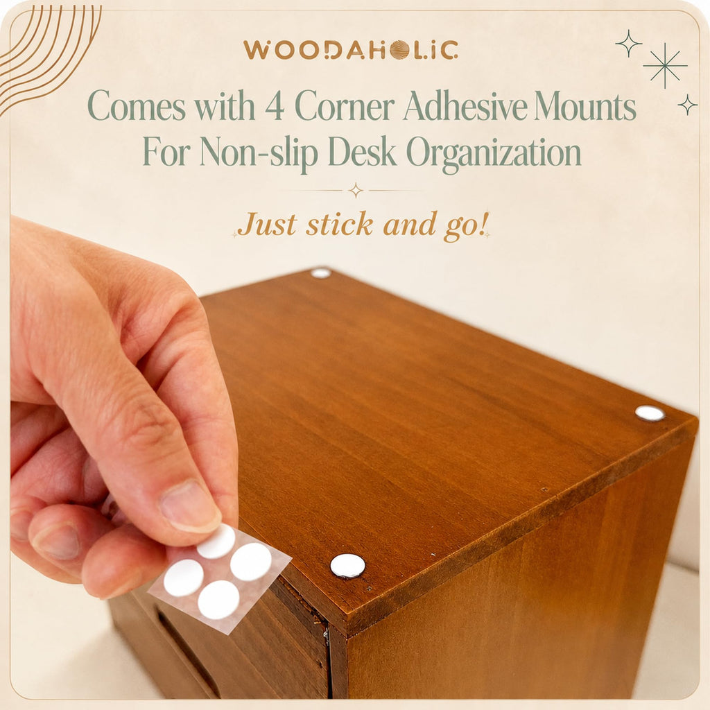 Modular Stackable 4 Drawer Wood Storage Box D22553