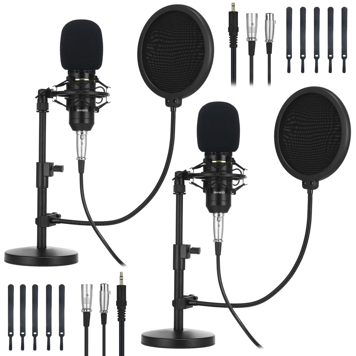 2 Pack XLR Condenser Microphone Kit V780