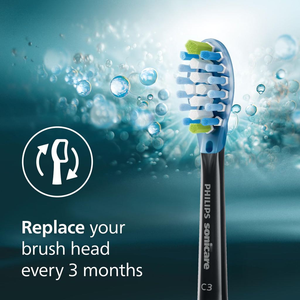Black 2 Pack Replacement Electric Toothbrush Heads I345899