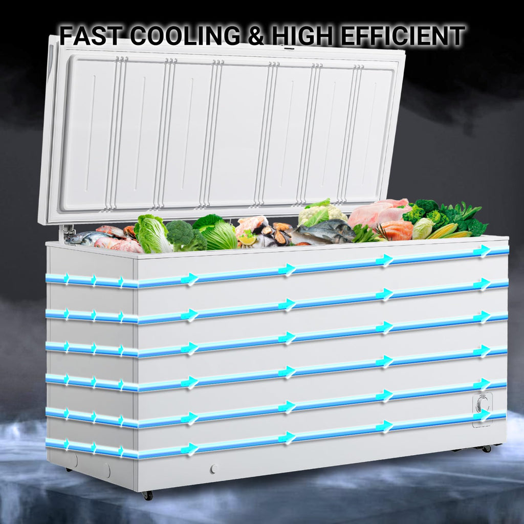 20 Cu. Ft White Chest Freezer with 2 Removable Basket D725